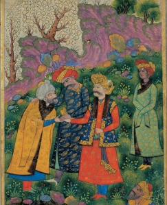 To menn fra muslimsk historie som skal ha vært elskere: Sultan Mahmud og hans slave Ayaz (http://www.gay-art-history.org/gay-blog/2010/11/mahmud-of-ghazni-and-ayaz/)